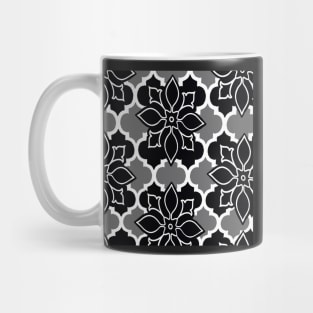 MOROCCAN BLACK AND WHITE PATTERN Mug